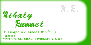 mihaly rummel business card